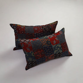 Multicolor Handcrafted Patchwork Cotton Pillow Cover (Set of 2)