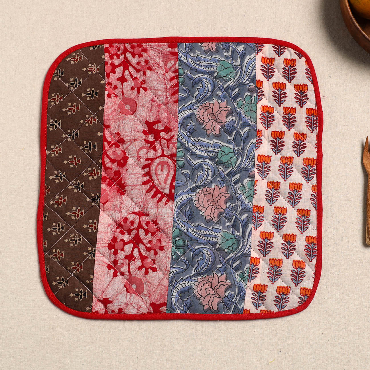  Multicolor Handcrafted Patchwork Cotton Pot Holder