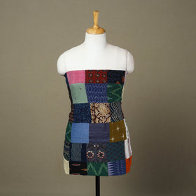 Multicolor - handcrafted patchwork cotton unstitched kurta