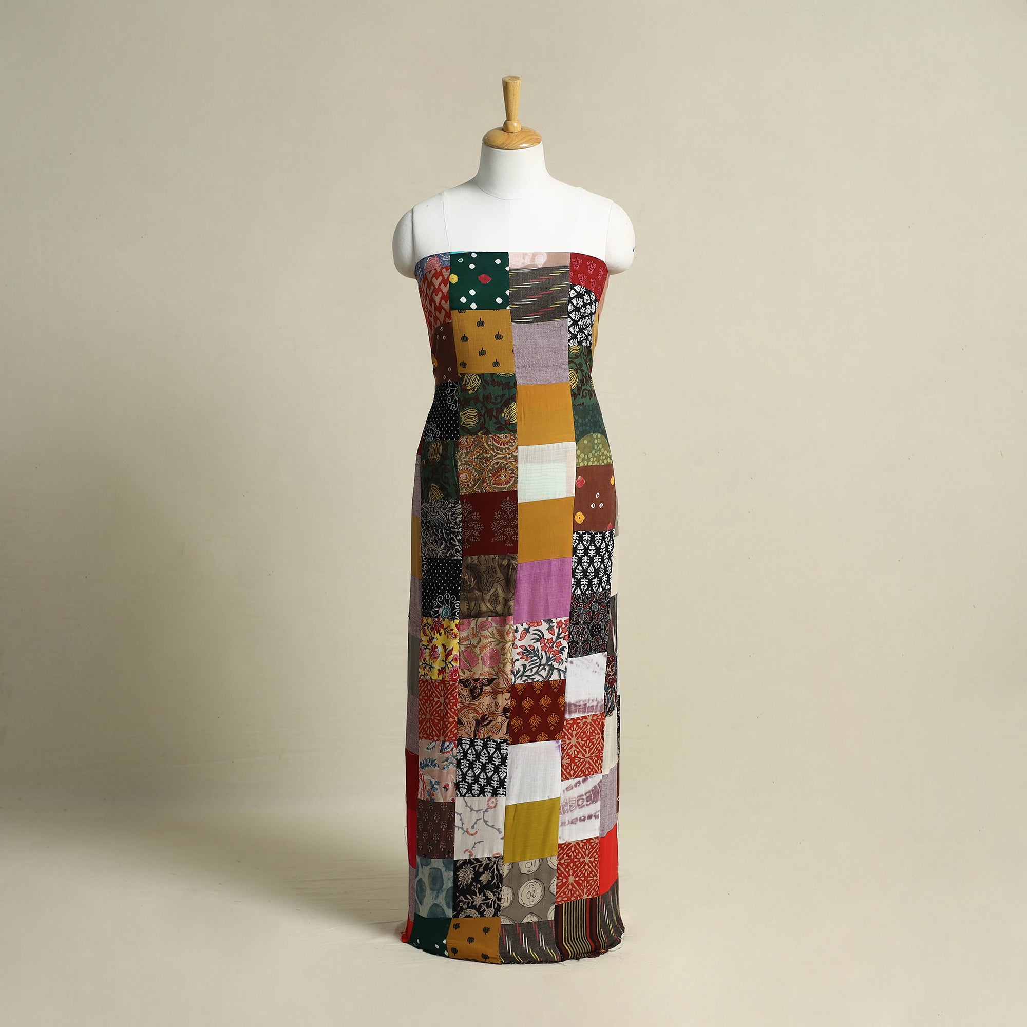 Buy Handcrafted Patchwork Cotton Kurta Material