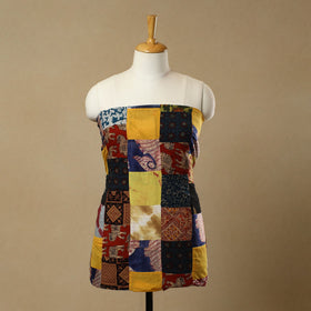 Multicolor - Handcrafted Patchwork Cotton Kurta Material (2.7m) 07