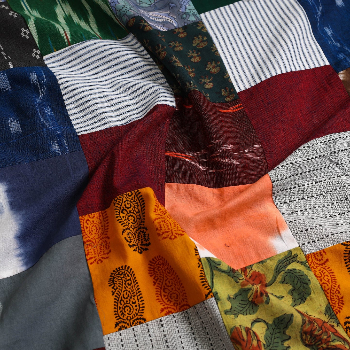 Buy Handcrafted Patchwork Cotton Kurta Material