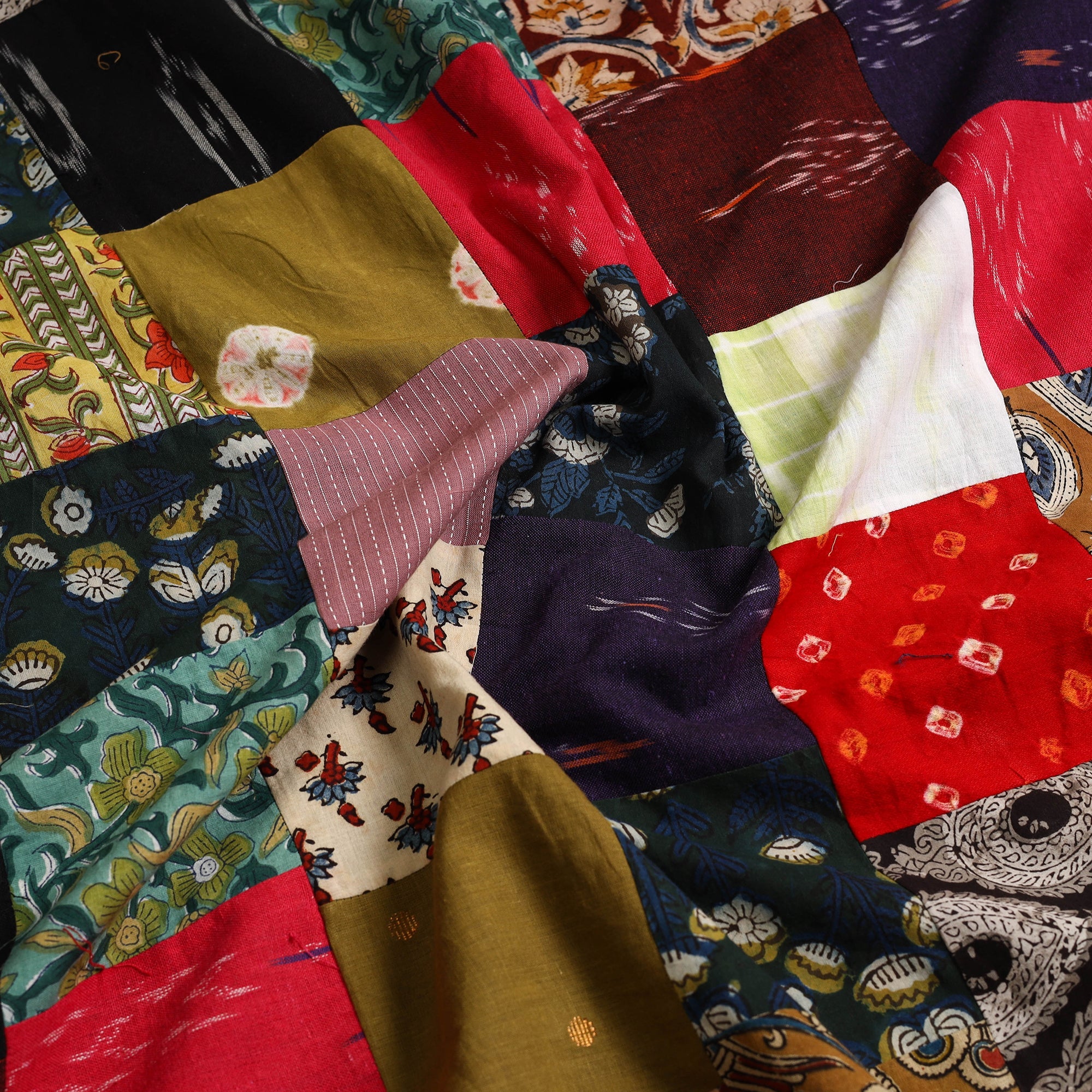 Buy Handcrafted Patchwork Cotton Kurta Material