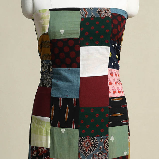Buy Handcrafted Patchwork Cotton Kurta Material