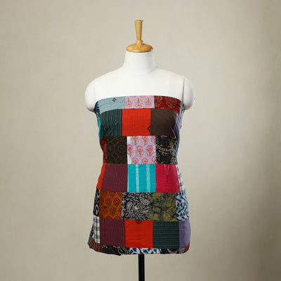 Buy Multicolor Handcrafted Patchwork Cotton Kurta Material