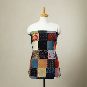 Multicolor - handcrafted patchwork cotton unstitched kurta