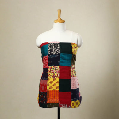  Multicolor Handcrafted Patchwork Cotton Kurta Material