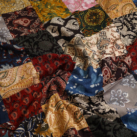 Buy Multicolor Handcrafted Patchwork Cotton Kurta Material