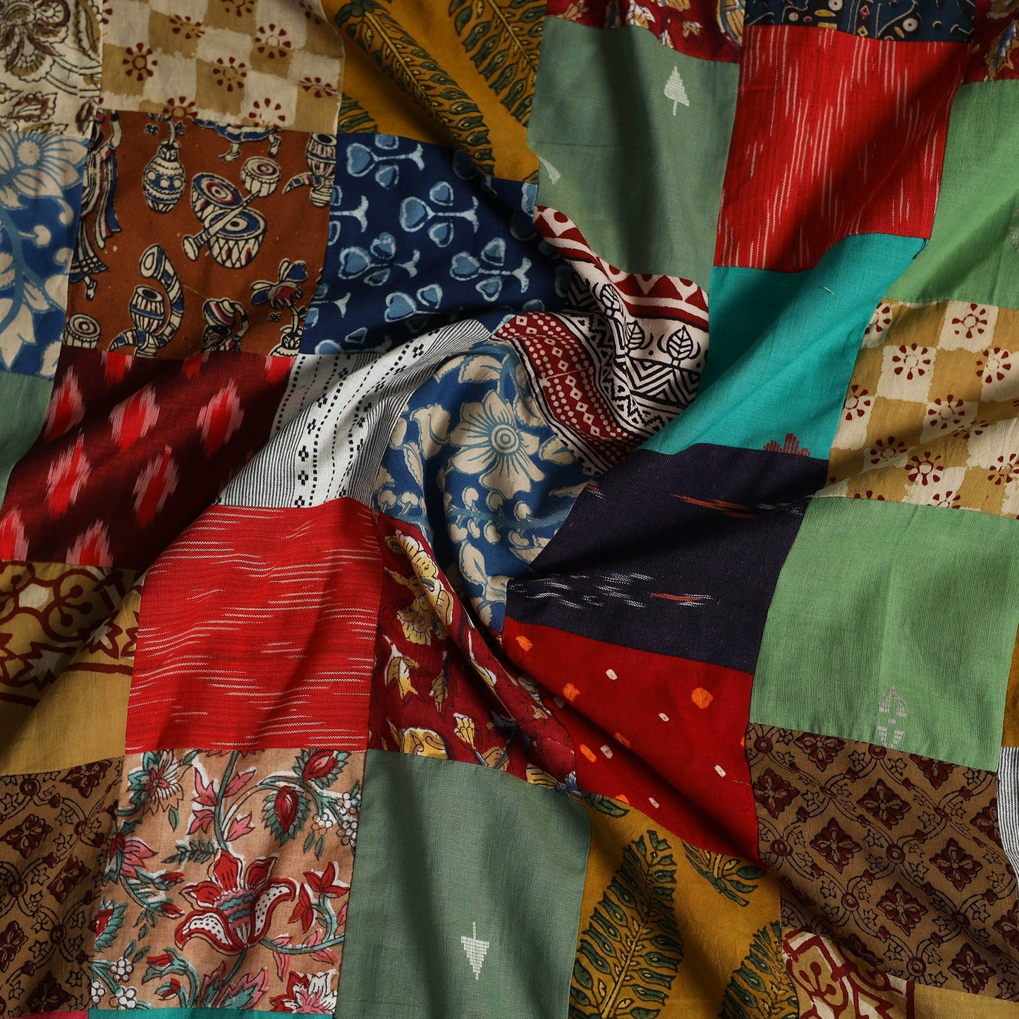 Buy Handcrafted Patchwork Cotton Kurta Material