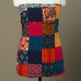 Multicolor - handcrafted patchwork cotton unstitched kurta