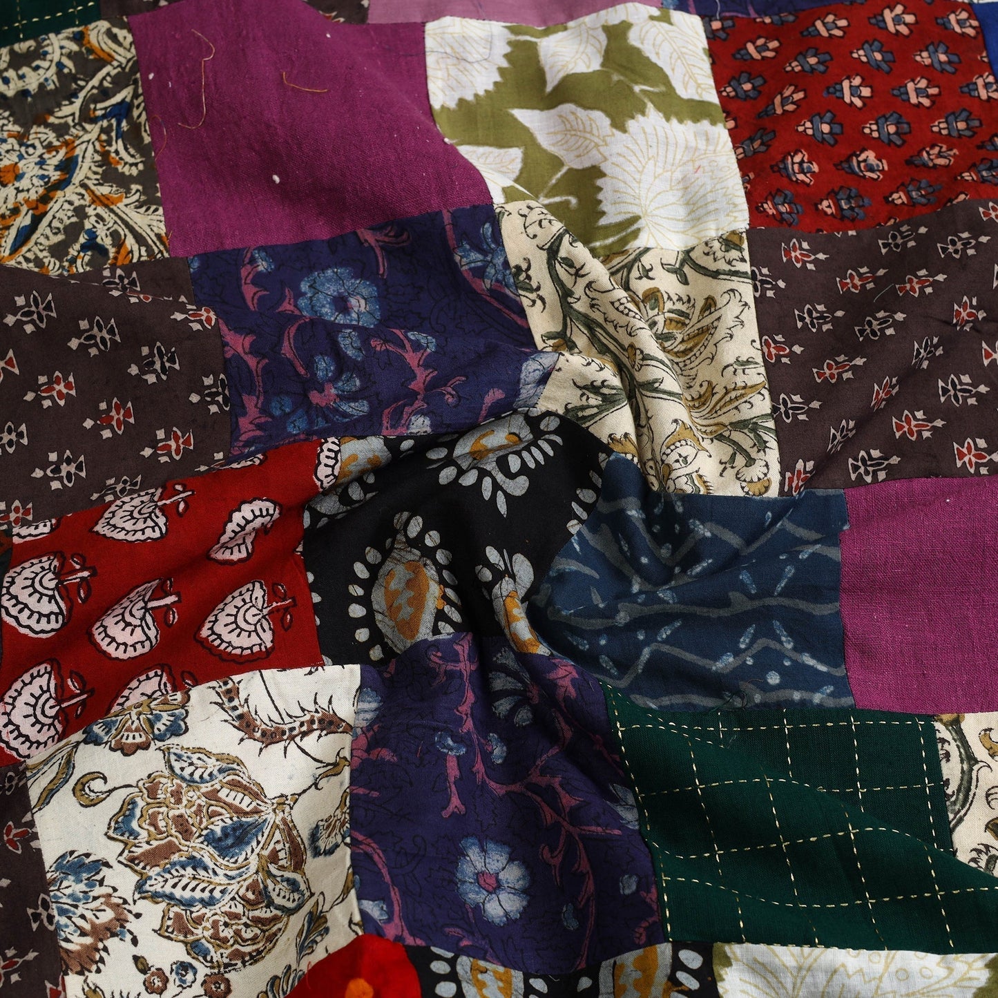 Buy Handcrafted Patchwork Cotton Kurta Material