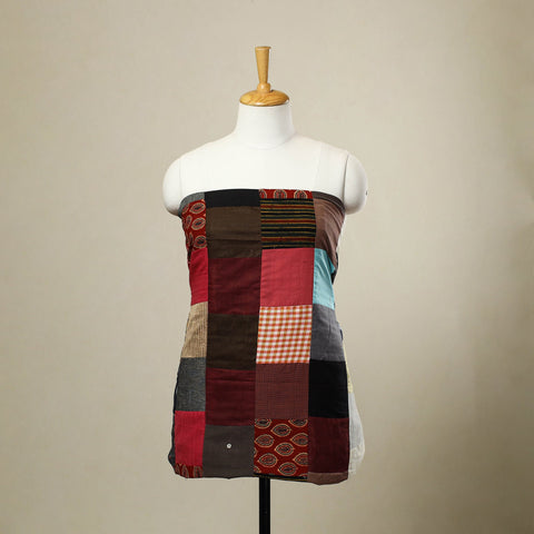 Buy Multicolor Handcrafted Patchwork Cotton Kurta Material