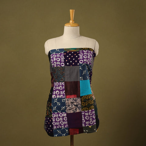 Buy Multicolor Handcrafted Patchwork Cotton Kurta Material