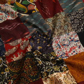  Multicolor Handcrafted Patchwork Cotton Kurta Material