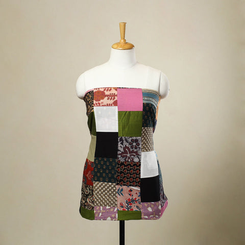 Buy Multicolor Handcrafted Patchwork Cotton Kurta Material