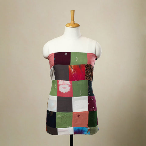 Buy Multicolor Handcrafted Patchwork Cotton Kurta Material