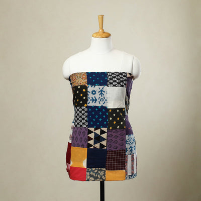 Buy Multicolor Handcrafted Patchwork Cotton Kurta Material