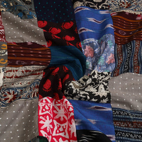 Multicolor - handcrafted patchwork cotton unstitched kurta