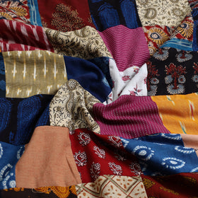 Multicolor - handcrafted patchwork cotton unstitched kurta