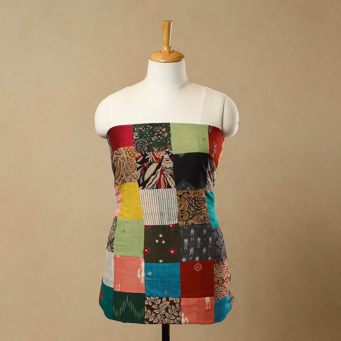 Buy Multicolor Handcrafted Patchwork Cotton Kurta Material