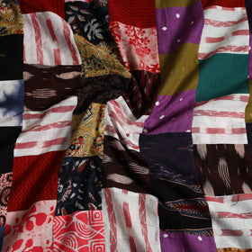 Multicolor - handcrafted patchwork cotton unstitched kurta