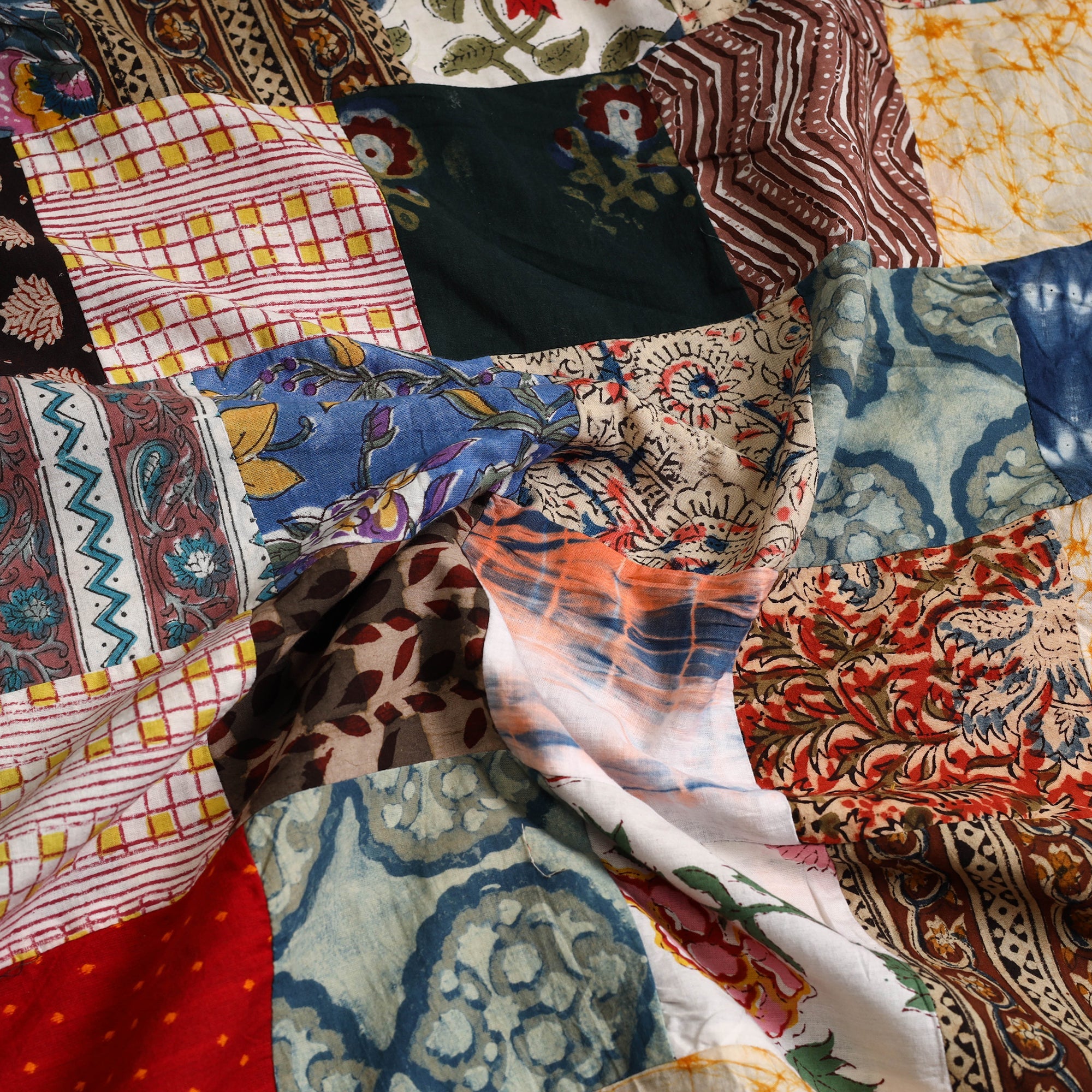 Buy Handcrafted Patchwork Cotton Kurta Material