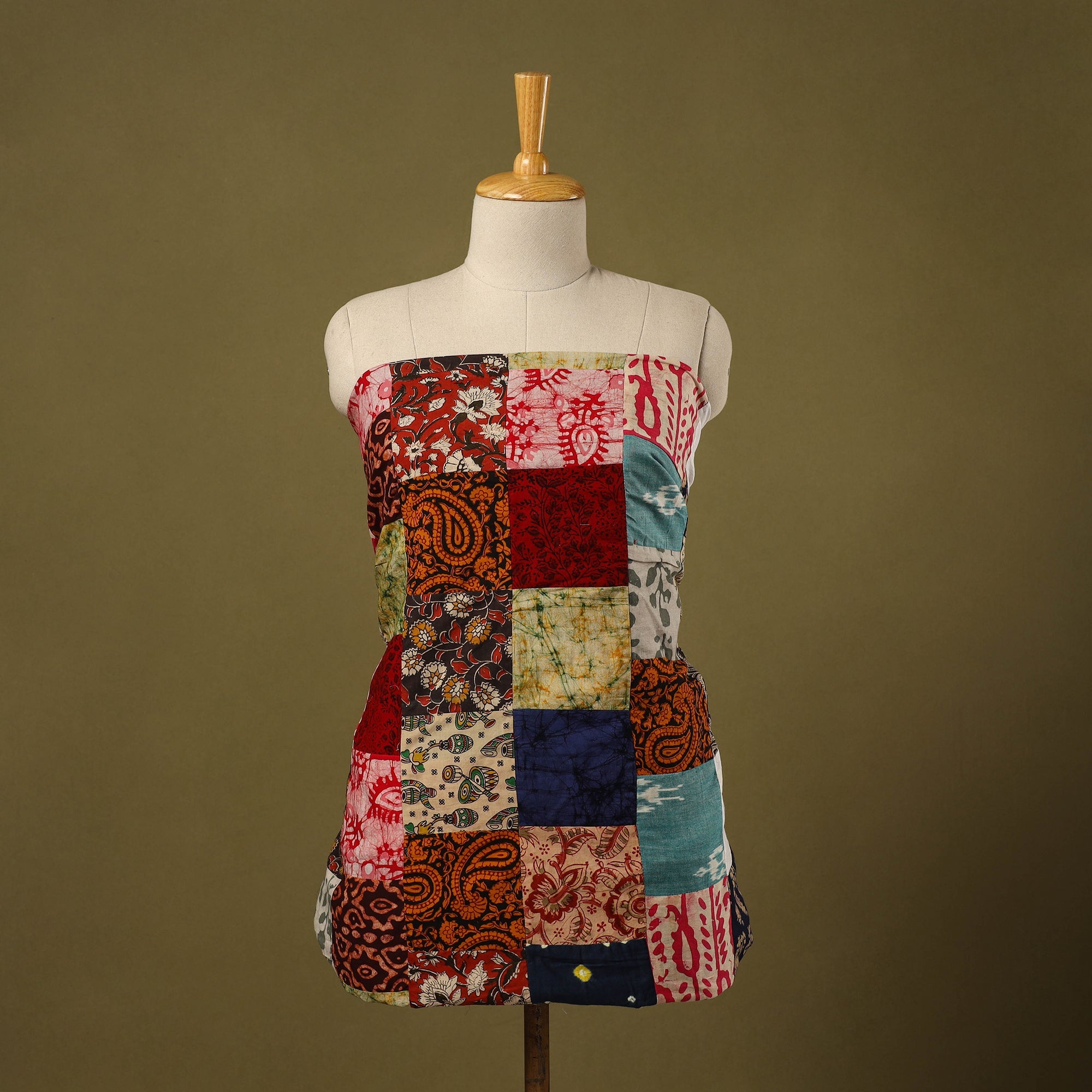  Multicolor Handcrafted Patchwork Cotton Kurta Material