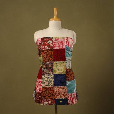  Multicolor Handcrafted Patchwork Cotton Kurta Material