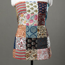 Multicolor - handcrafted patchwork cotton unstitched kurta