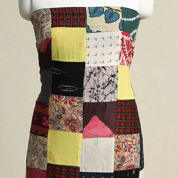 Buy Handcrafted Patchwork Cotton Kurta Material