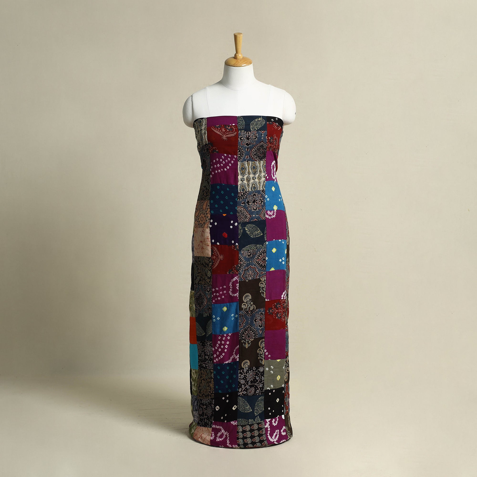 Buy Handcrafted Patchwork Cotton Kurta Material