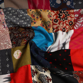 Multicolor - Handcrafted Patchwork Cotton Kurta Material (2.7m) 36