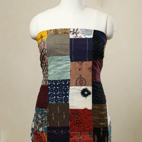 Buy Multicolor Handcrafted Patchwork Cotton Kurta Material