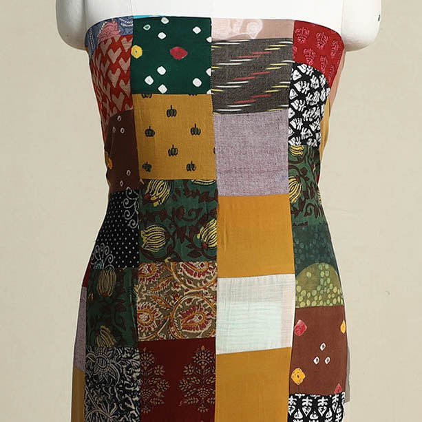 Buy Handcrafted Patchwork Cotton Kurta Material