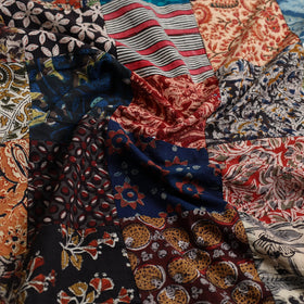 Multicolor - handcrafted patchwork cotton unstitched kurta