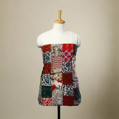 Buy Multicolor Handcrafted Patchwork Cotton Kurta Material