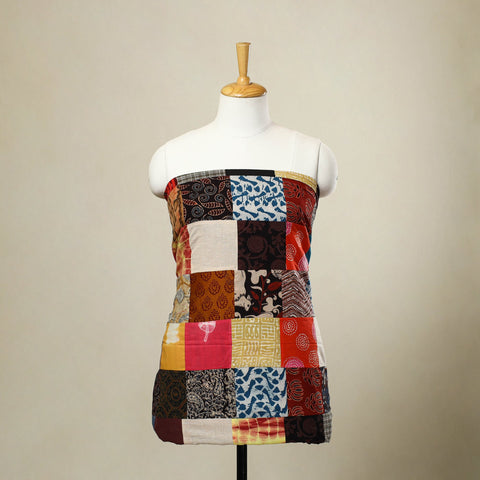 Buy Multicolor Handcrafted Patchwork Cotton Kurta Material