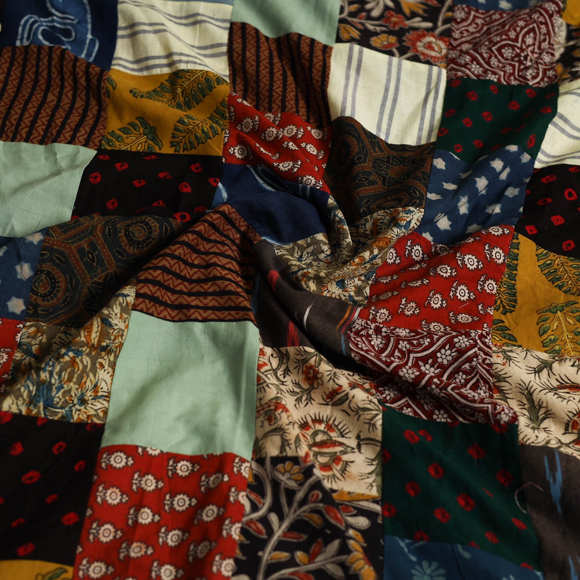 Buy Handcrafted Patchwork Cotton Kurta Material