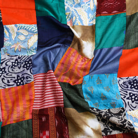 Multicolor - handcrafted patchwork cotton unstitched kurta