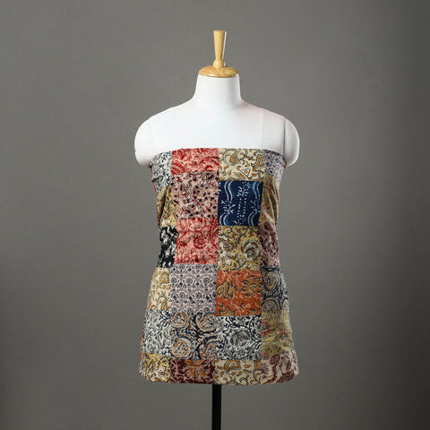 Multicolor - handcrafted patchwork cotton unstitched kurta