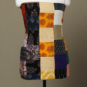 Multicolor Handcrafted Patchwork Cotton Kurta Material