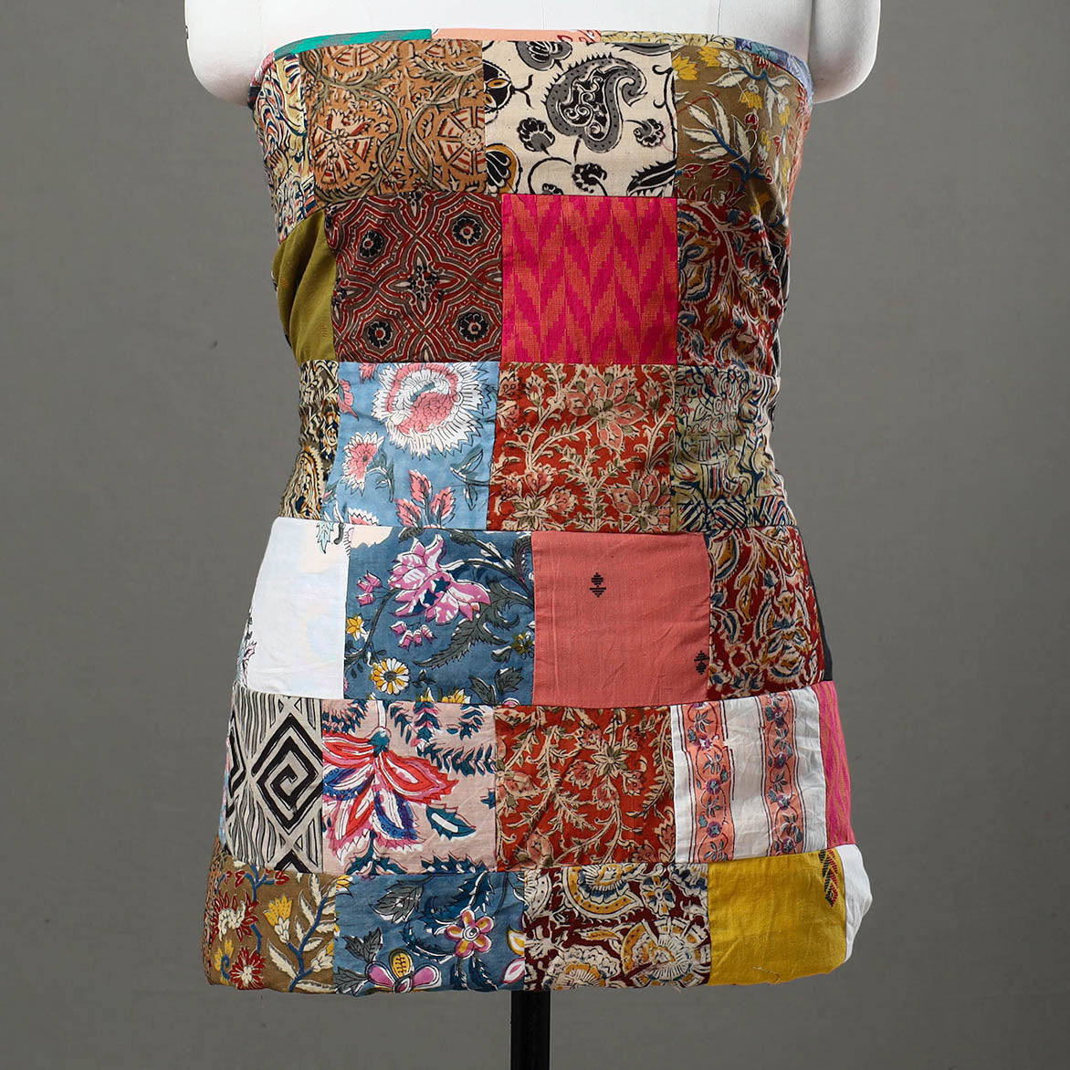  Multicolor Handcrafted Patchwork Cotton Kurta Material