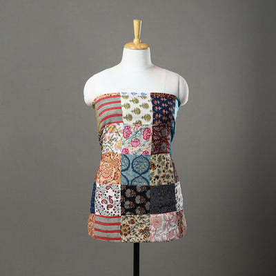 Multicolor - handcrafted patchwork cotton unstitched kurta