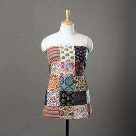 Multicolor - handcrafted patchwork cotton unstitched kurta