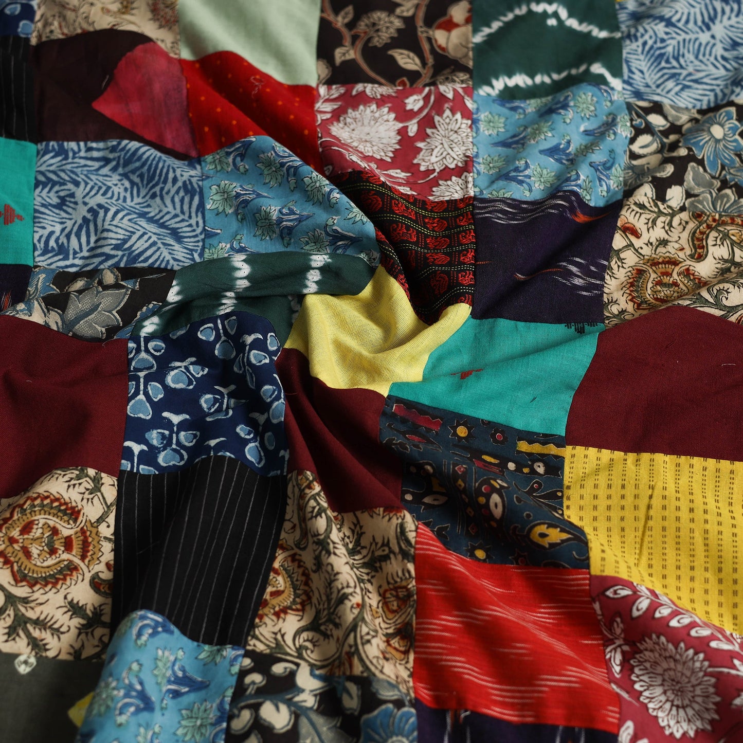 Buy Handcrafted Patchwork Cotton Kurta Material