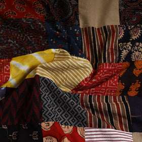  Multicolor Handcrafted Patchwork Cotton Kurta Material
