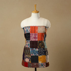 Multicolor - Handcrafted Patchwork Cotton Kurta Material (2.7m) 05