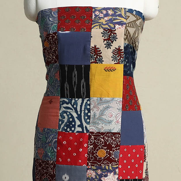 Buy Handcrafted Patchwork Cotton Kurta Material