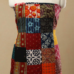 Multicolor - Handcrafted Patchwork Cotton Kurta Material (2.7m) 46