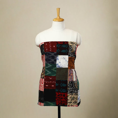 Buy Multicolor Handcrafted Patchwork Cotton Kurta Material